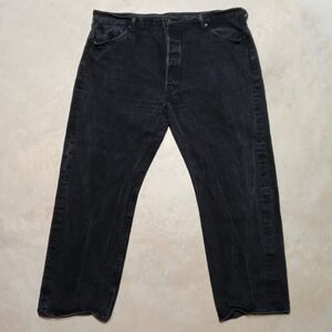 *READ* Levi's 501 Men's Jeans Fits 42x29 Black Original Button Fly Straight Leg